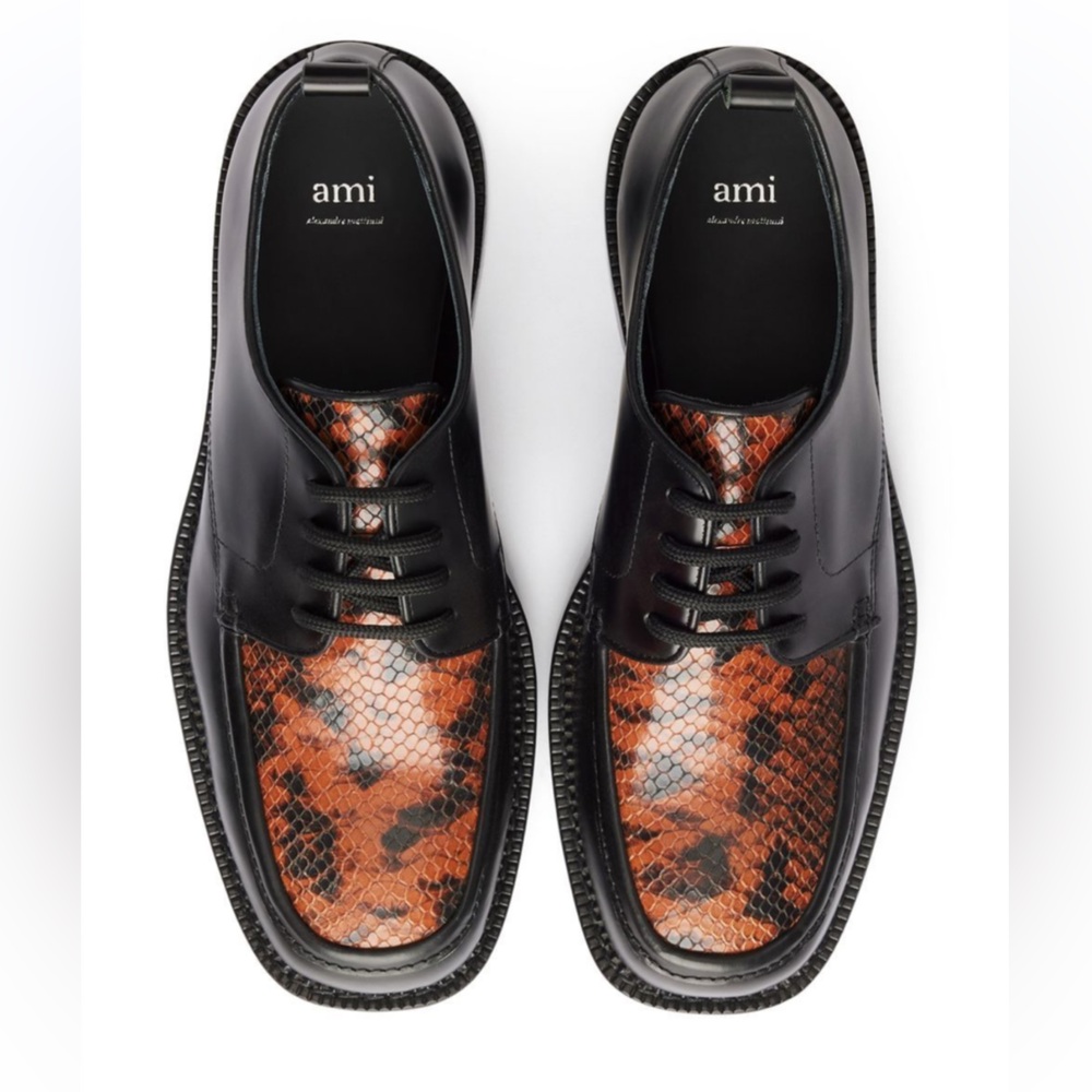 AMI Paris Python style loafers